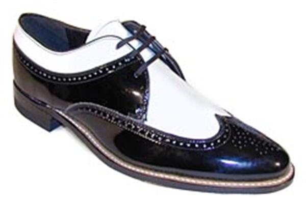 Stacey Adams Dayton men�s shoe, black and white patent Stacey Adams Dayton men�s shoe, black and white patent